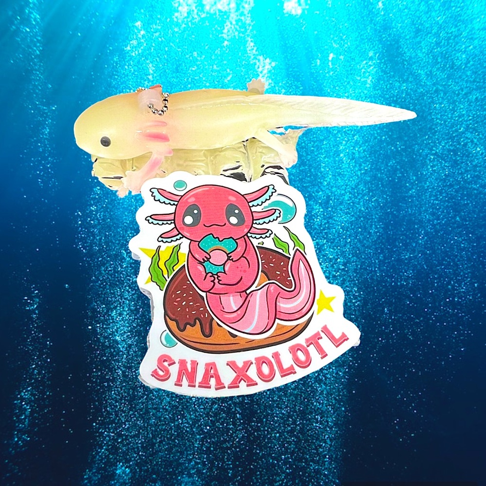 SNACKSalotl Axolotl Crazy Trending WaterProof Single Decor Accent Sticker